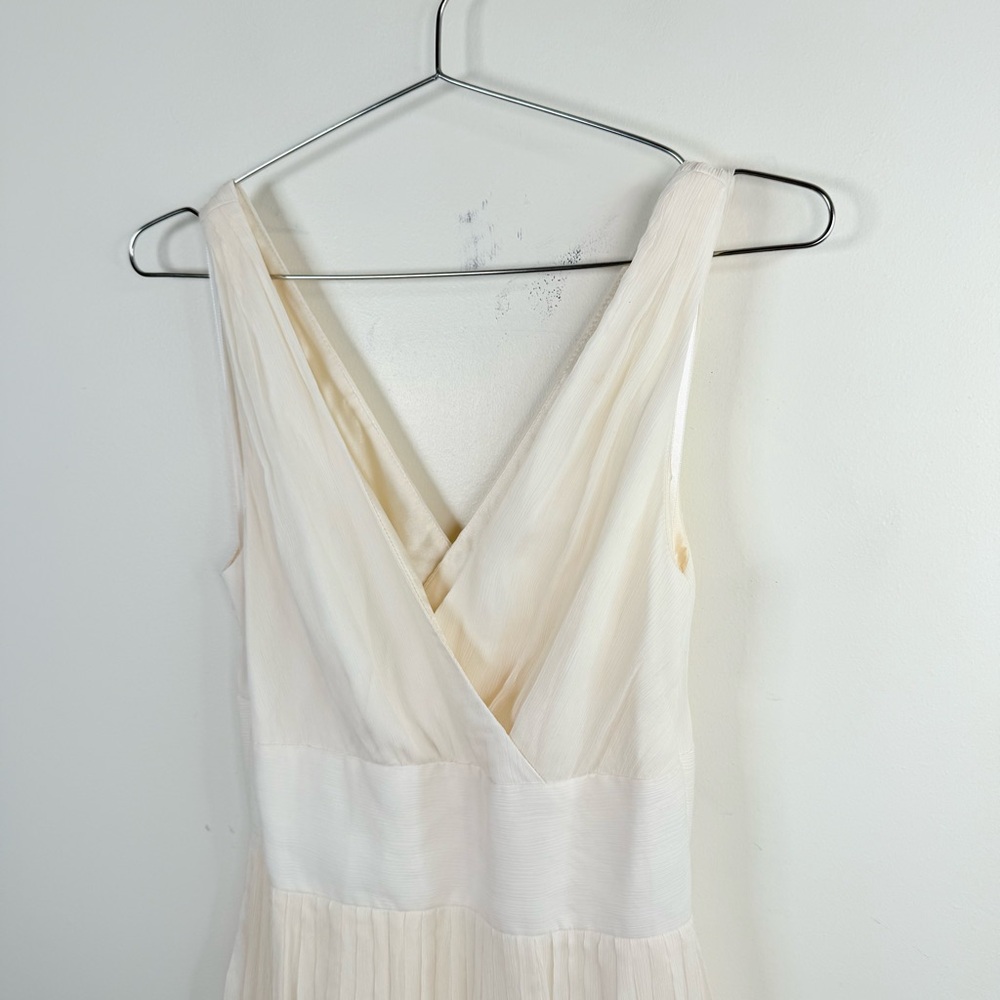 J.Crew Ivory Sophia Silk Chiffon Pleated Skirt Wedding Gown - Picture 5 of 9